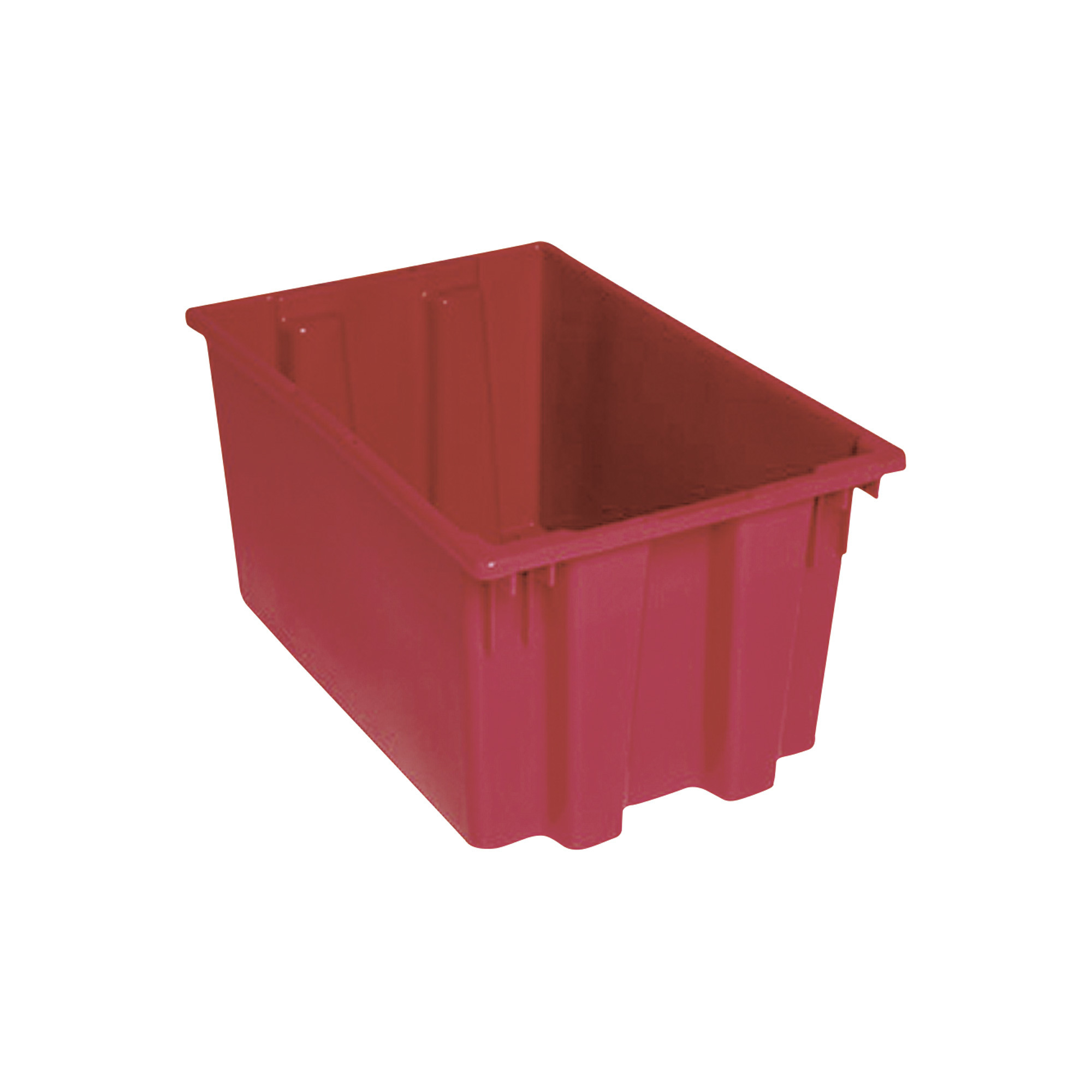 Quantum Storage Stack and Nest Tote Bin, 23 1/2in. x 15 1/2in. x 12in. Size, Red, Carton of 3, Model# SNT240RDCS